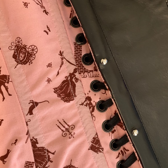 Leather corset XS / S black - Picture 6 of 7